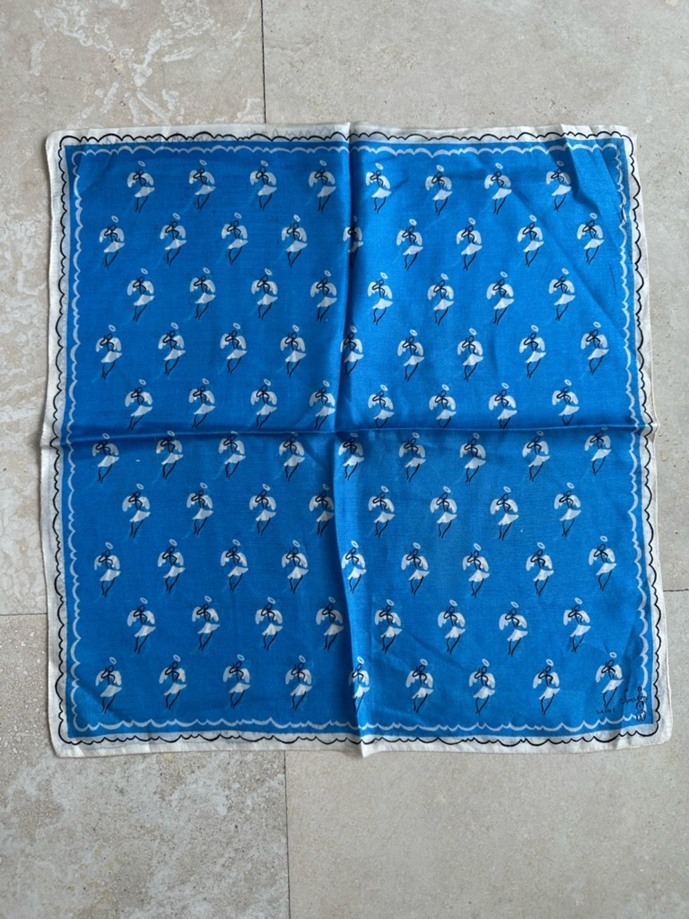 Rare Vintage Symphony Square Scarf 100%